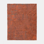 錆びただけで鉄の金属が錆びた フリースブランケット (正面)