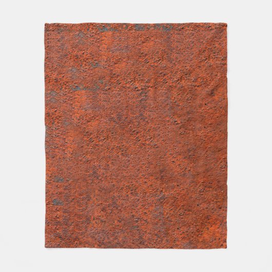 錆びただけで鉄の金属が錆びた フリースブランケット (正面)