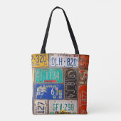 錆びたアメリカのライセンスプレート トートバッグ (裏面)