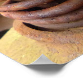 錆びたエンジンブロック ポスター (角)