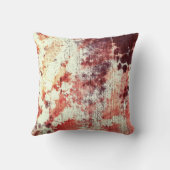 錆びたオレンジと茶色のグレンギー抽象芸術モノグラム クッション (裏面)