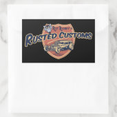 錆びたカスタムII 長方形シール (バッグ)