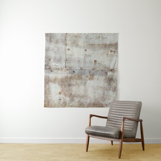 錆びたカラフル金属の壁、ストリーク。 タペストリー (インサイチュ)