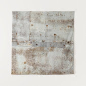 錆びたカラフル金属の壁、ストリーク。 タペストリー (正面)