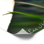 錆びたカールしたポスターの小さな葉青い ポスター (角)