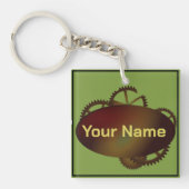 錆びたギアラベモノグラムのル キーホルダー (正面)