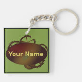 錆びたギアラベモノグラムのル キーホルダー (裏面)