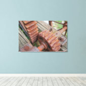 錆びたギア キャンバスプリント (インサイチュ (ウッドフロア))