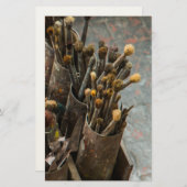 錆びたスズ缶のアーティストペイントブラシ 便箋 (正面/裏面)