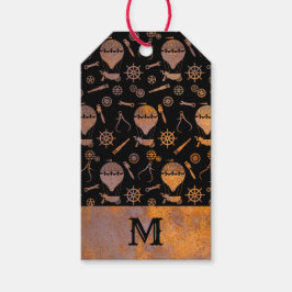 錆びたスチームパンクバルーズモノグラム ギフトタグ
