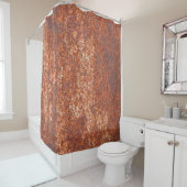 錆びたスチールテクスチャ、抽象芸術背景。 シャワーカーテン (インサイチュ)