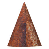 錆びたスチールテクスチャ、抽象芸術背景。 パーティーハット (裏面)