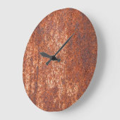 錆びたスチールテクスチャ、抽象芸術背景。 ラージ壁時計 (傾斜)