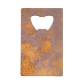 錆びたスチール製モノグラム クレジットカード栓抜き (裏面)