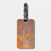 錆びたスチール製モノグラム ラゲッジタグ (裏面縦)