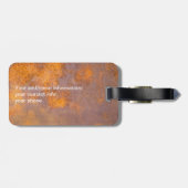 錆びたスチール製モノグラム ラゲッジタグ (裏面横)