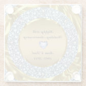 錆びたダイヤモンド及び金属金ゴールド ガラスコースター (裏面)