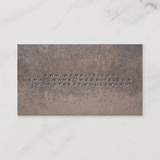 錆びたテクスチャメタル | QRコード 名刺 (裏面)