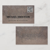 錆びたテクスチャメタル | QRコード 名刺 (正面/裏面)