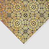 錆びたテクスチャ幾何ダマスクのフローラルパターン 薄葉紙 (詳細)