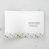 錆びたドアハンドルのワイルドフラワーブーケ カード (内部)