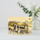 錆びたバスv.2 ポストカード (スタンド正面)