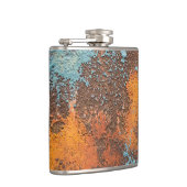 錆びたパティナ金属アンティーク古いクールヴィンテージ フラスク (右)