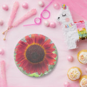 錆びたヒマワリ紙プレート ペーパープレート (パーティー)