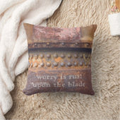 錆びたピンクの茶色の金属 クッション (ブランケット)