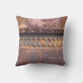 錆びたピンクの茶色の金属 クッション (裏面)