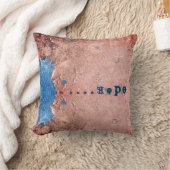 錆びたピーリング銅とブルーホープ クッション (ブランケット)