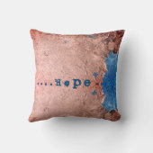 錆びたピーリング銅とブルーホープ クッション (裏面)