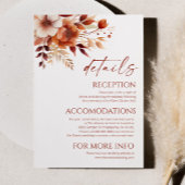 錆びたブルゴーニュ茶フローラ結婚の詳細 エンクロージャーカード