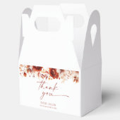 錆びたブルゴーニュ茶色のフローラ結婚の花 フェイバーボックス (オープン)