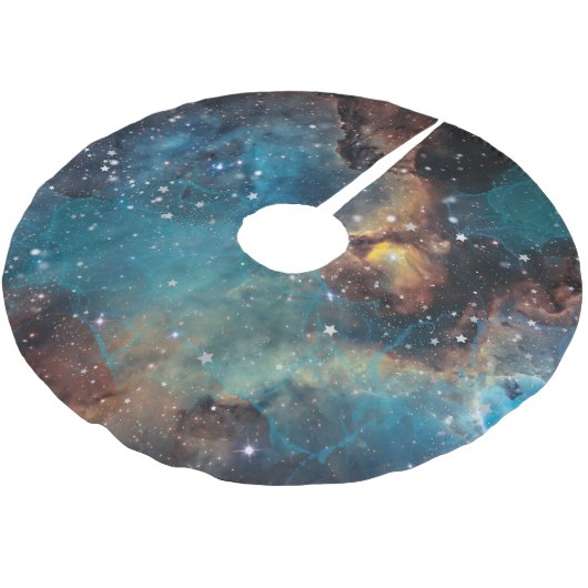 錆びたブルークラウドネブラ ブラッシュドポリエステルツリースカート (アングル)