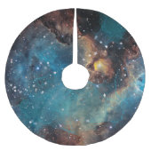 錆びたブルークラウドネブラ ブラッシュドポリエステルツリースカート (正面)