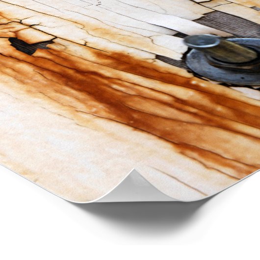 錆びたボルトナット剥離絵を描 ポスター (角)