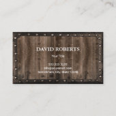 錆びたボートいかりヴィンテージ金属フレーム木材 名刺 (裏面)