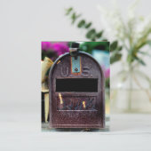 錆びたメールボックスポートレート ポストカード (スタンド正面)