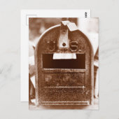 錆びたメールボックス ポストカード (正面/裏面)