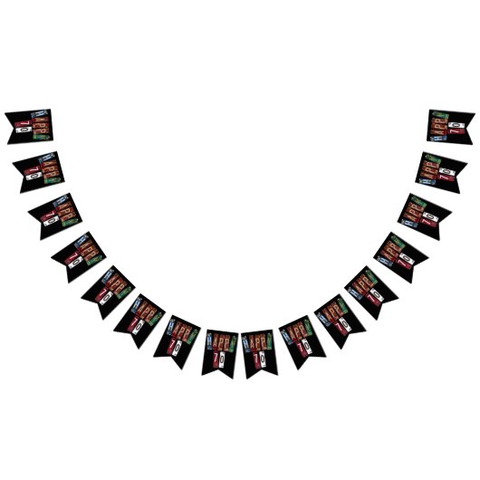 錆びたライセンスプレートコレクション70th birthday バンティングフラッグ (全)