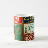 錆びたライセンスプレート収集 コーヒーマグカップ (中央)