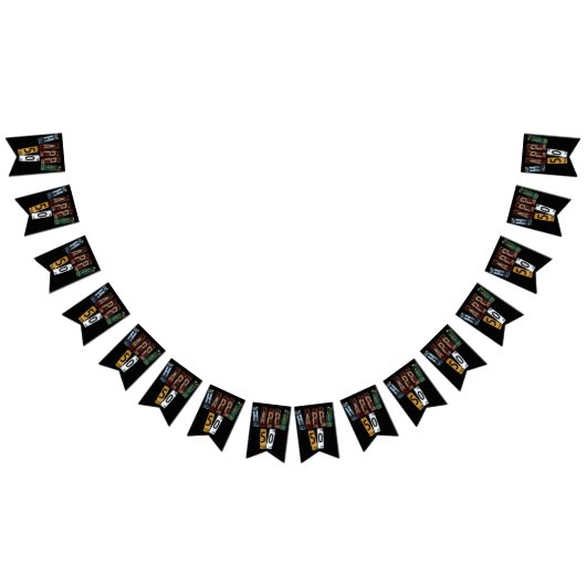 錆びたライセンスプレート50歳の誕生日 バンティングフラッグ (全)