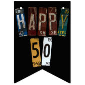 錆びたライセンスプレート50歳の誕生日 バンティングフラッグ (第3の旗)