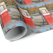 錆びたレトロガソリンポンプ ラッピングペーパー (ロールコーナー)