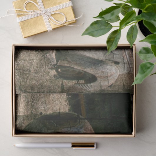 錆びたレトロ車のヴィンテージ20x30デコページ 薄葉紙 (ギフト)