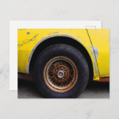 錆びたロードマスタータイヤ、ピーリングイエローカ絵を描ー ポストカード (正面/裏面)