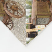 錆びたヴィンテージトラクター フリースブランケット (角)