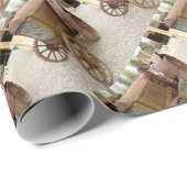 錆びたヴィンテージトラクター ラッピングペーパー (ロールコーナー)