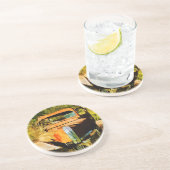 錆びたヴィンテージピックアップトラック抽象芸術 コースター (側面)